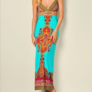 VENUS printed maxi-dress. Bohemian look. EUC